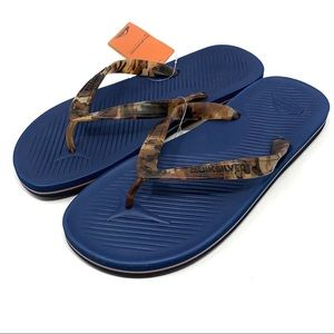 Quiksilver Men's Blue Camo Flip Flops